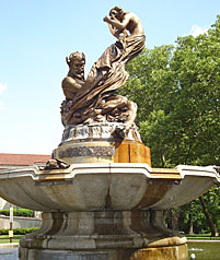 Fountain and sculpture of Pan and Harmony