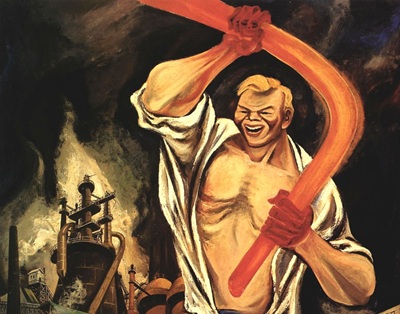 William Gropper painting titled "Joe Magarac"